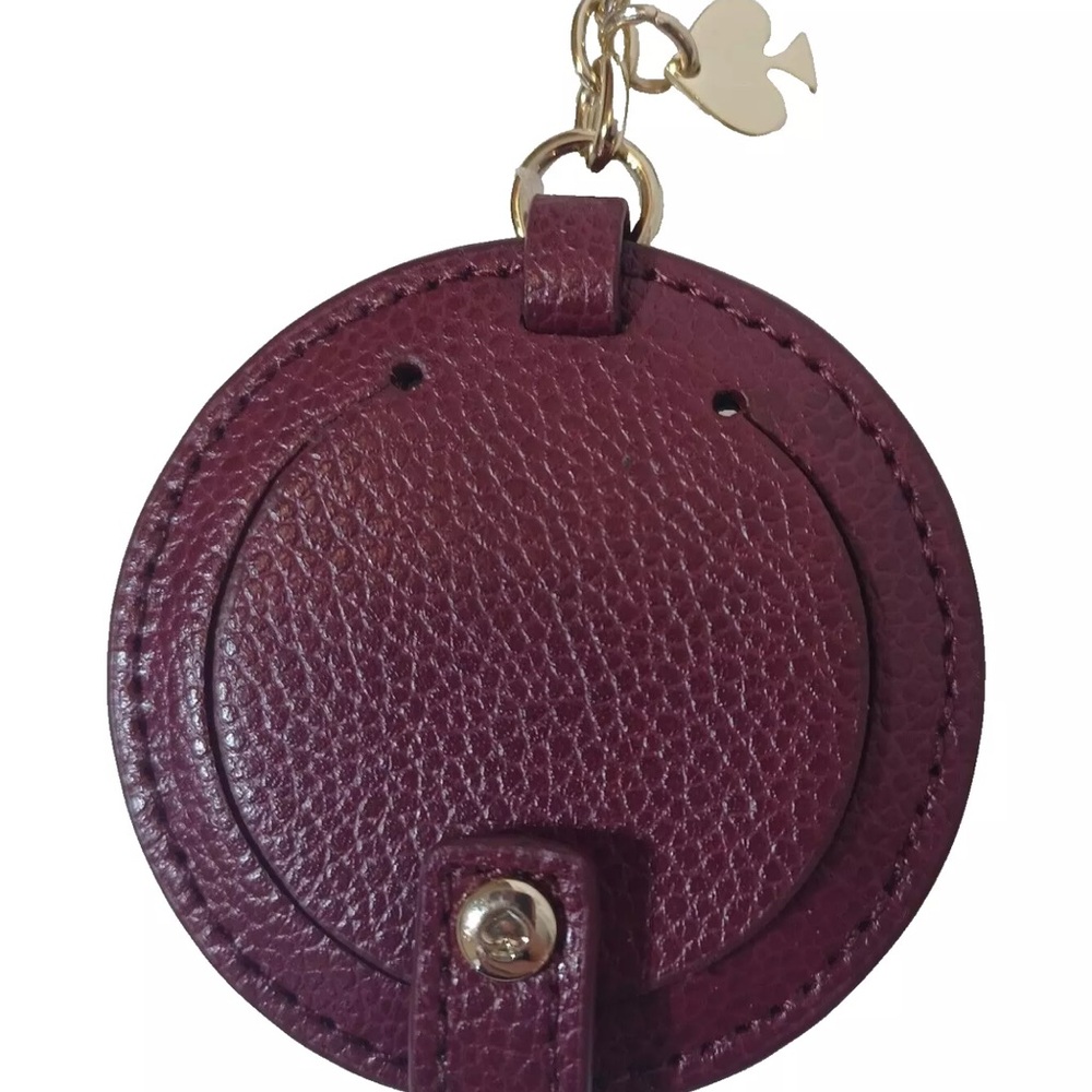 NWT Kate Spade New York Circle Mirror Leather Keychain/Fob - Picture 3 of 8